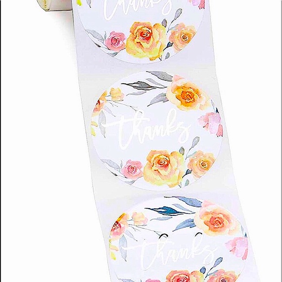 NEW Poshmark Packages "Thank you" Gift Wrap Shipping Supplies Set ~ 125 Stickers - Picture 6 of 9